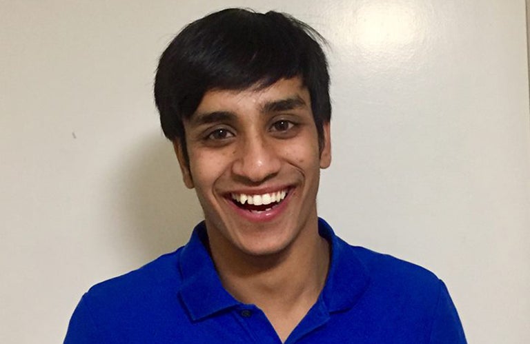 Ayan Mandal (C'18), winner of a Gates Cambridge scholarship.
