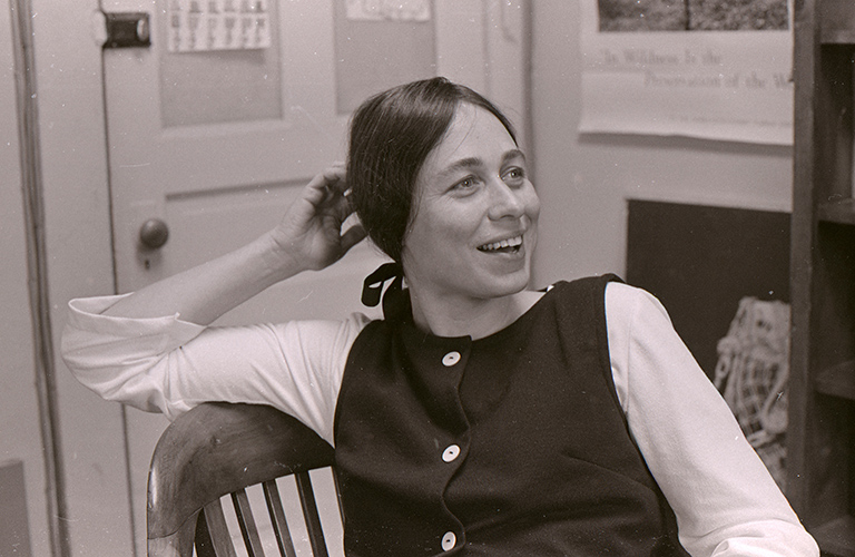 Professor Margaret Hall, pictured here in 1972, retired this spring after more than 50 years teaching at Georgetown. (Photo courtesy Georgetown University Archives)