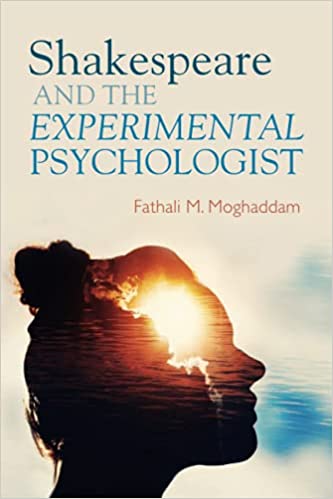 Cover of book Shakespeare and the Experimental Psychologist - profile of woman with sun coming through clouds inside of the profile
