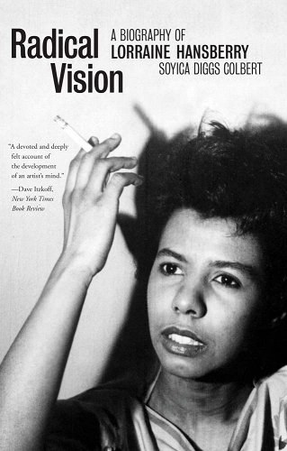 A book cover featuring Lorraine Hansberry holding a cigarette with a strong light on her face.