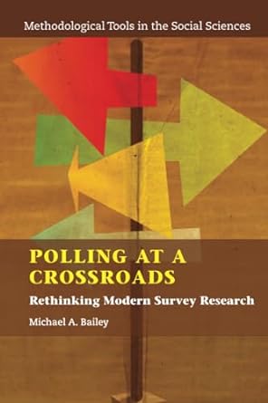 A book cover showing a sign post with several arrows pointing in different directions. The title reads Polling at a Crossroads.