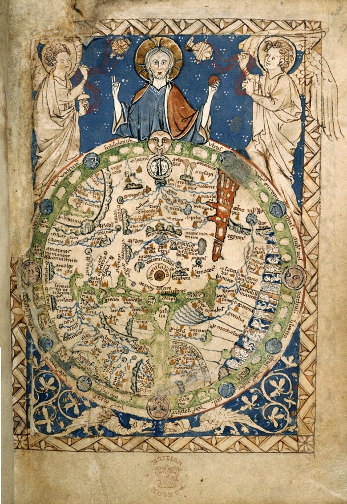 Medieval image of globe