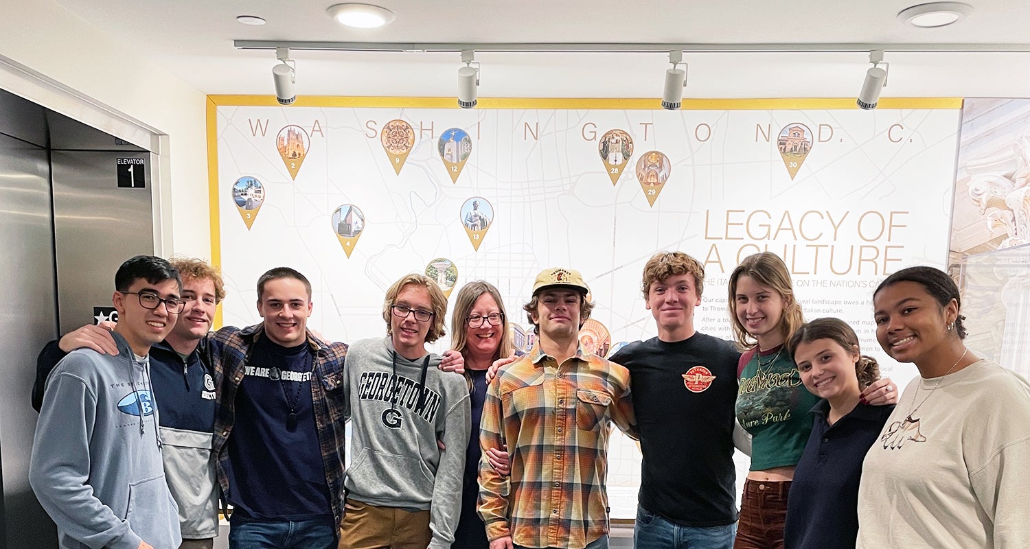 Students at the Italian-American Museum