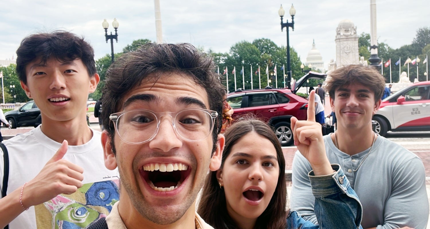 Students at Union Station