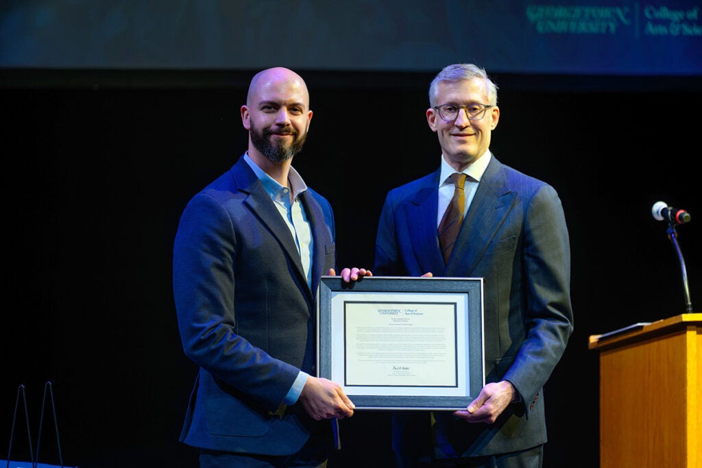 Professor Degroot and Dean Edelstein