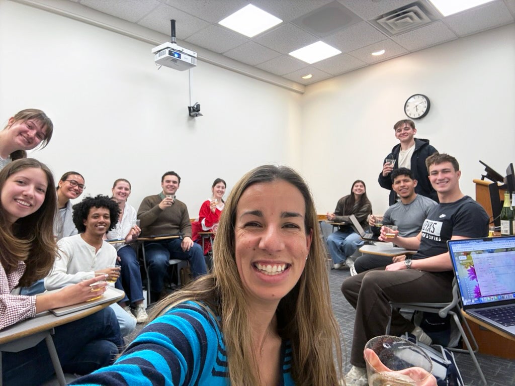 Vanessa Corcoran and students