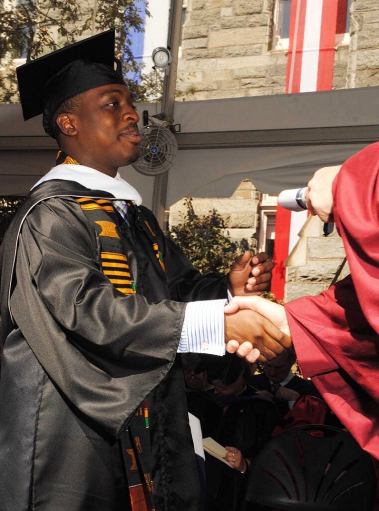 Henderson majored in government and minored in history in the College of Arts & Sciences. 